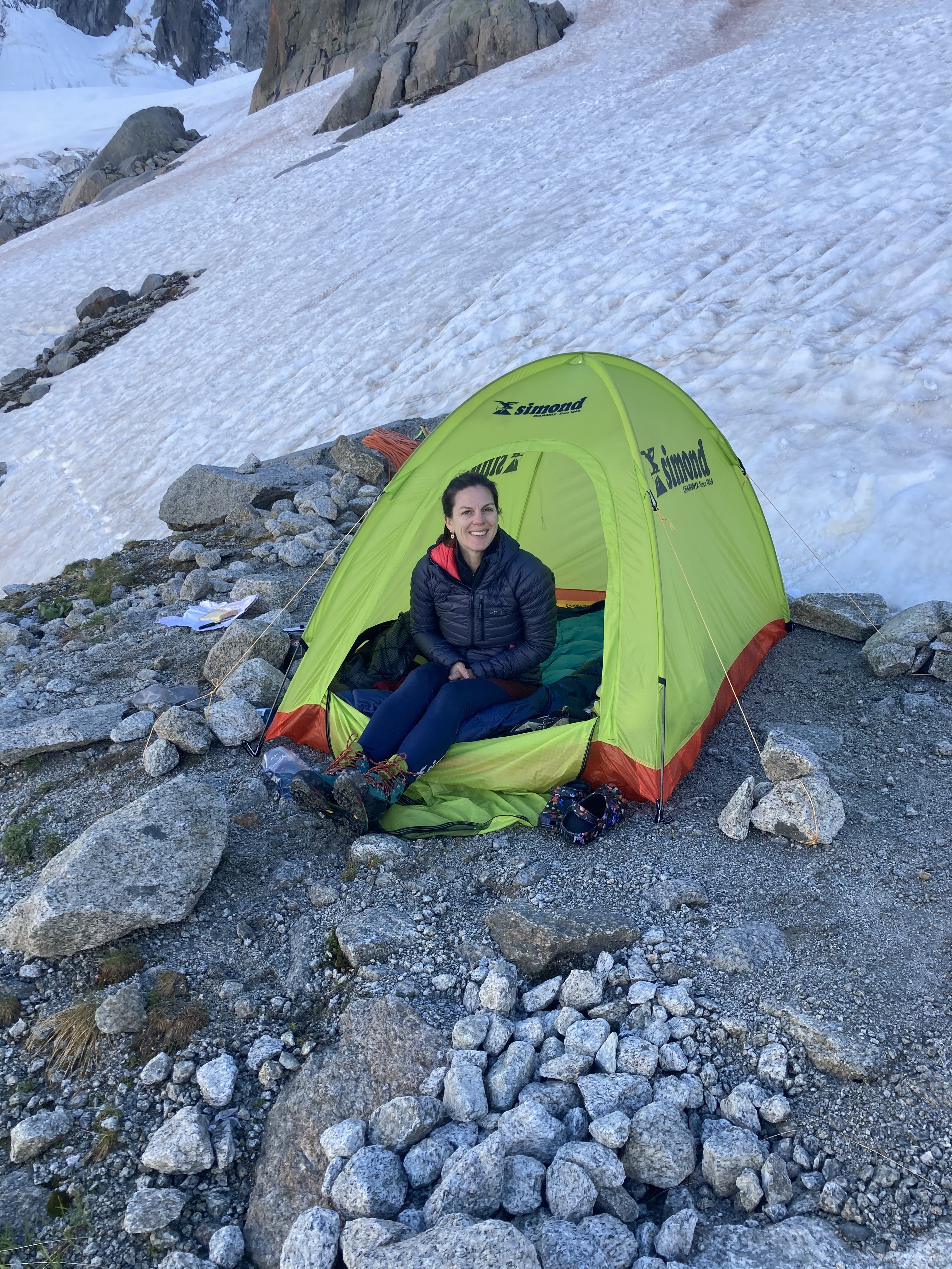 Leah Martin at high altitude camp